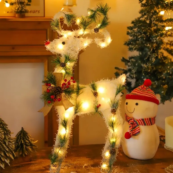 LED Battery Operated Christmas Reindeer Decor with Timer by AJ SouthernCharm - Picture 1 of 3